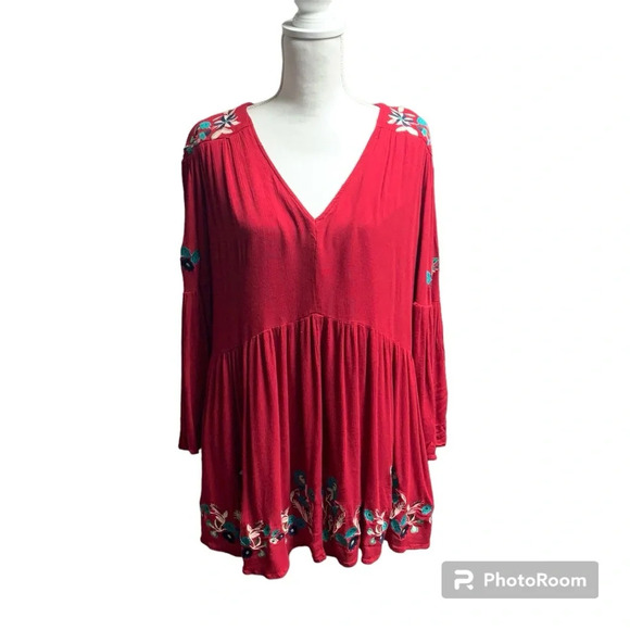 Altar'd State Dresses & Skirts - Altar’d State size small burgundy tunic dress would fit up. Bell sleeves